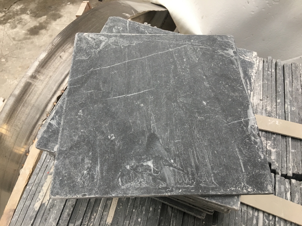 Black Marquina Tumbled Marble Paver Tiles