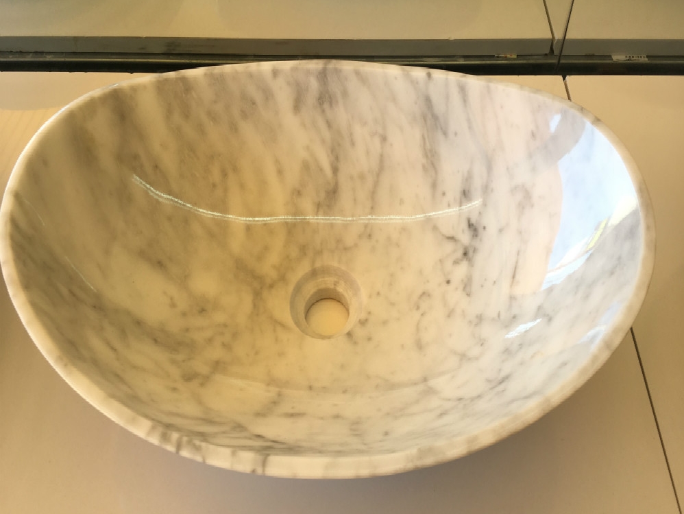 Carrara White Marble Basins