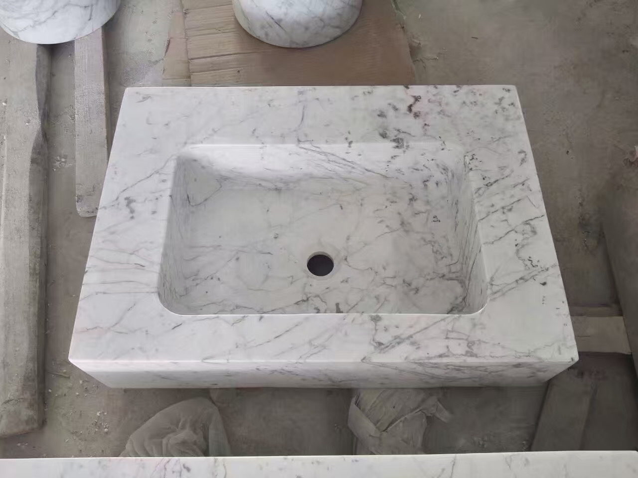 Carrara White Marble Wash Basin