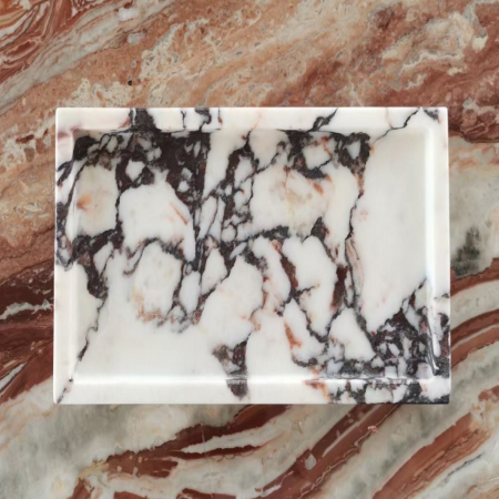 Custom Calacatta Viola Marble Tray