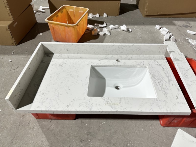 Carrara Sky Engineered Marble Vanity Tops